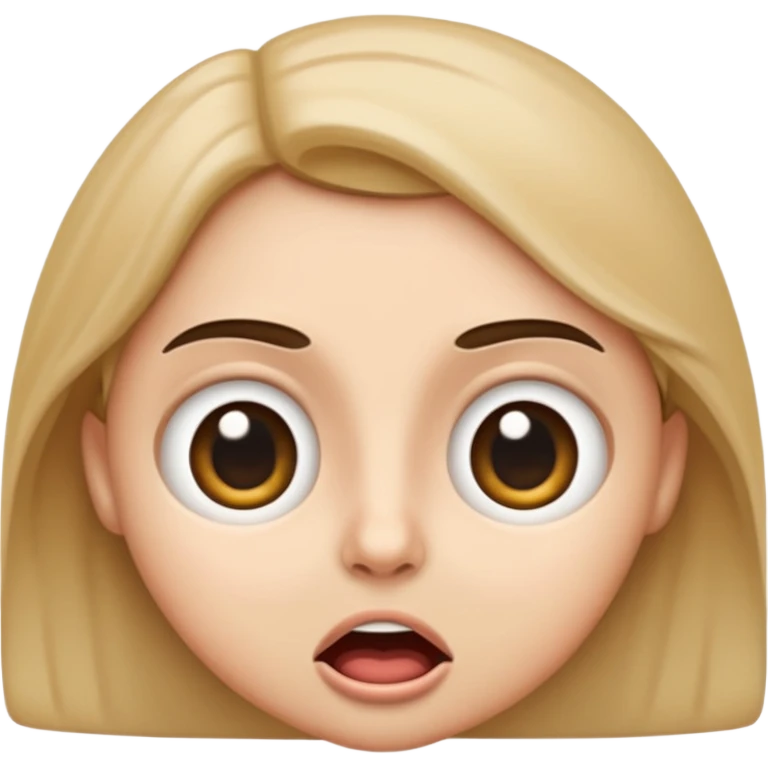Create an iOS styled emoji that shows immense shock but satisfaction emoji