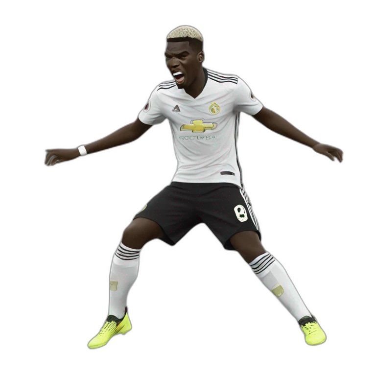 Pogba qui fait le dab emoji