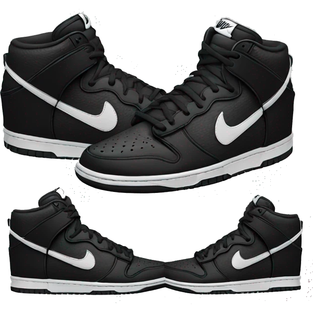 black nikes dunks emoji