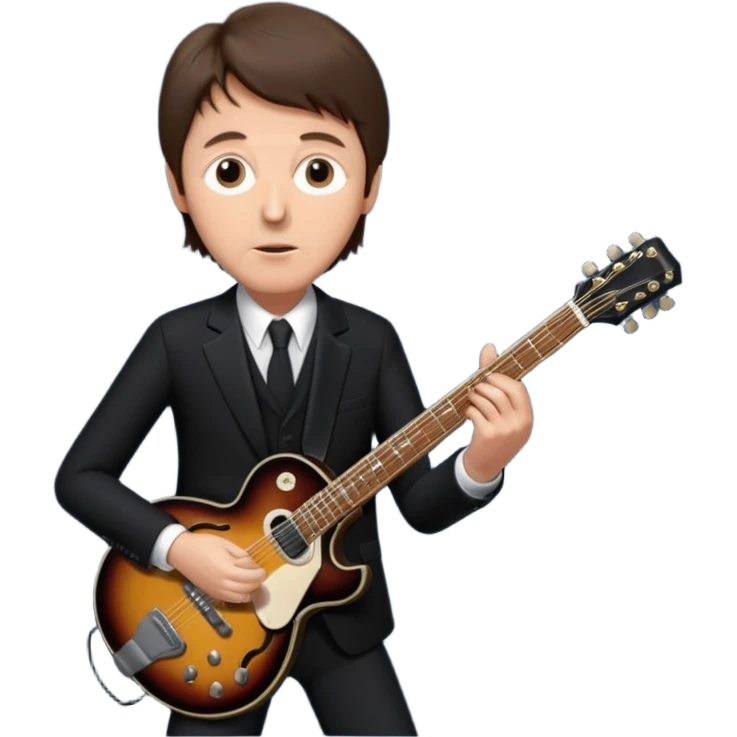 Paul McCartney playing guitar black suit emoji