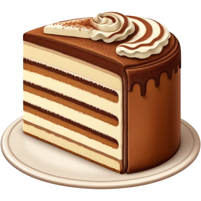 One slice of tiramisu cake emoji