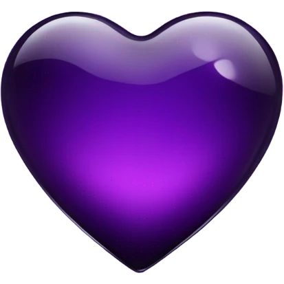 glass dark purple heart  emoji