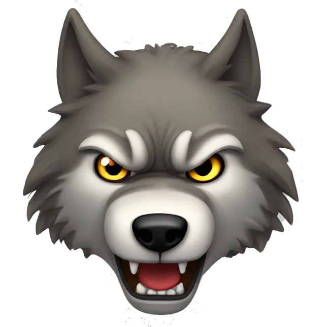 Angry wolf emoji