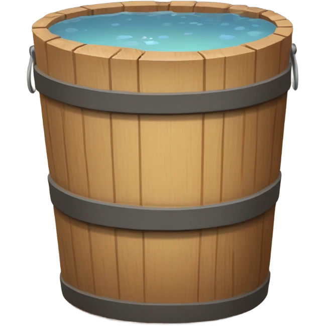 wooden bucket with water emoji
