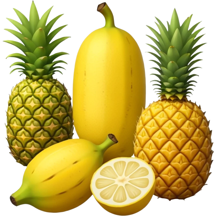 Lemon, Banana, Pineapple Fruit emoji