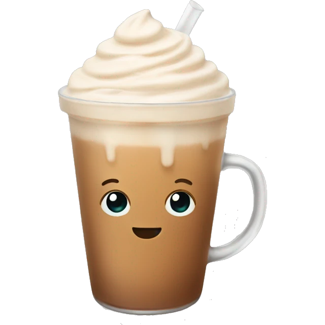 Cozy iced chai latte emoji