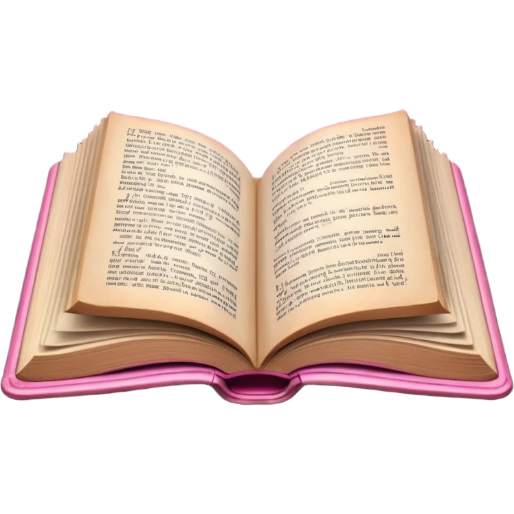 An open pink book with glowing light emerging from its pages, magical atmosphere, emoji