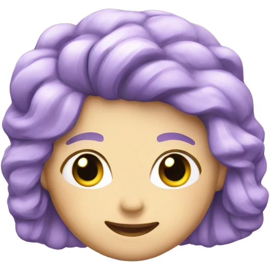 light purple hair clip emoji