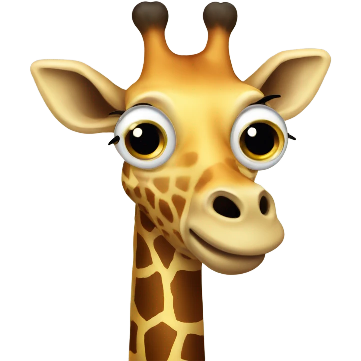 3 eyed cartoon giraffe  emoji