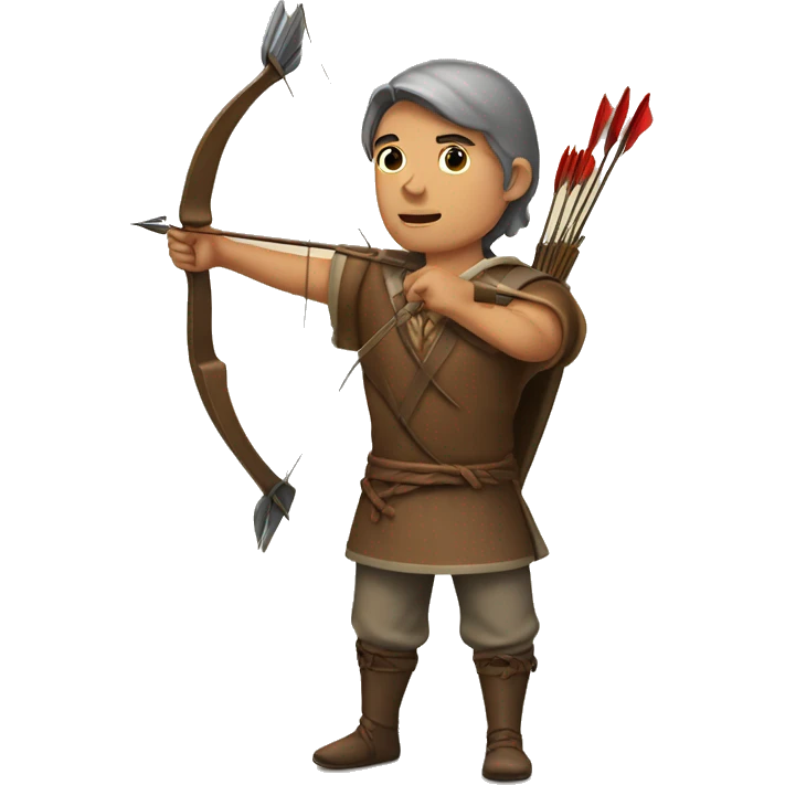 archer droping his arrows from his quilver
 emoji