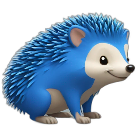 blue hedgehog heart emoji