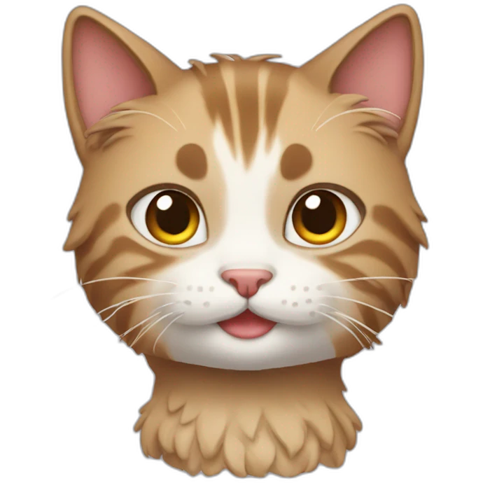 Cat with hairstyle emoji