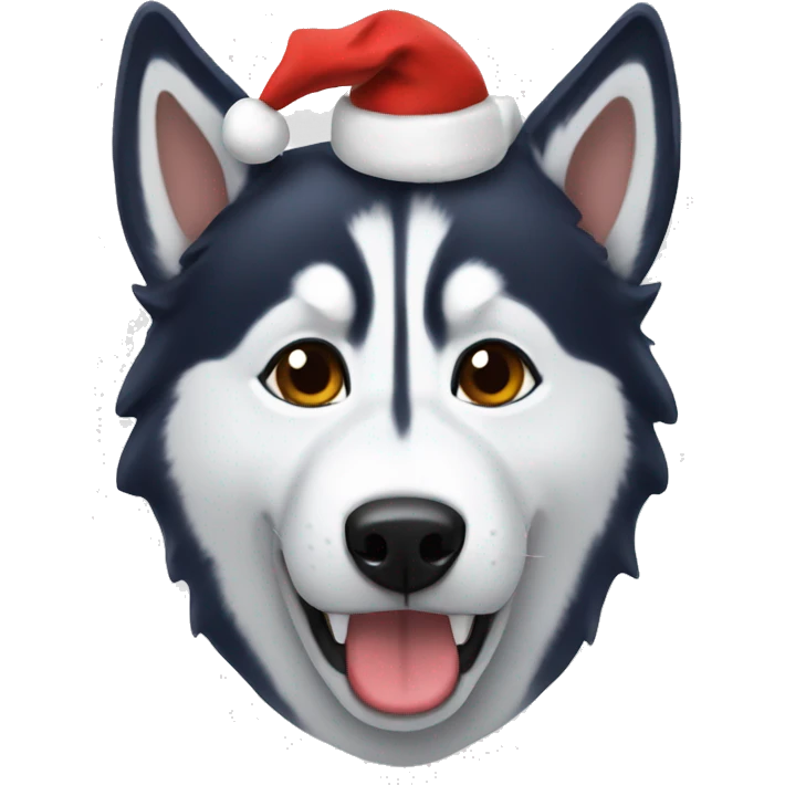 Husky Christmas  emoji