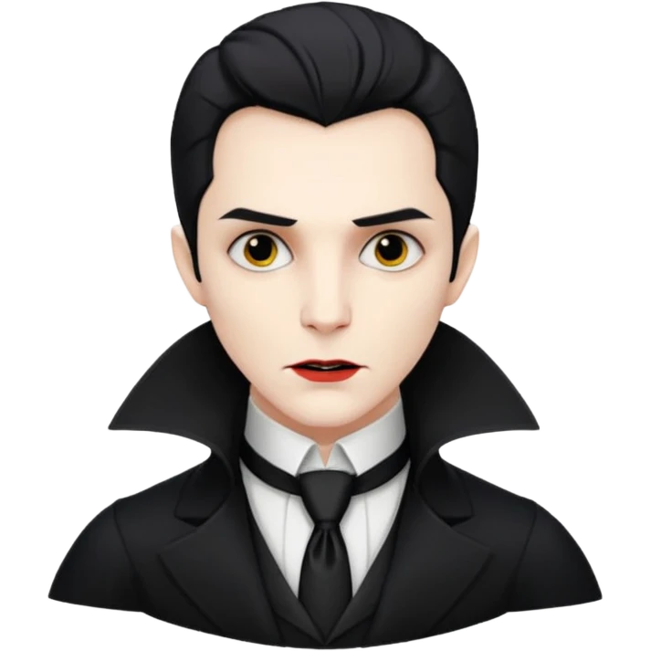 vampire with coat long collars with tie emoji