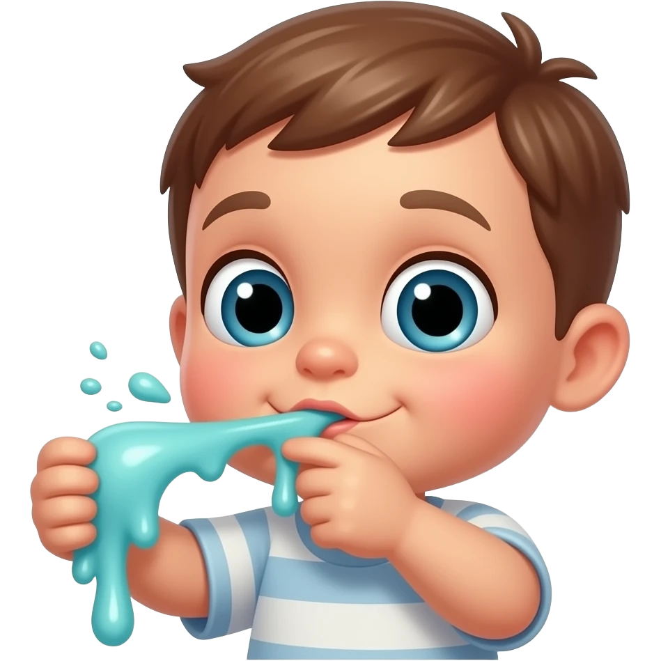 Toodler putting slime in too butthole emoji