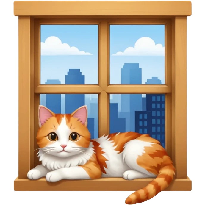 Cat laying in window  emoji