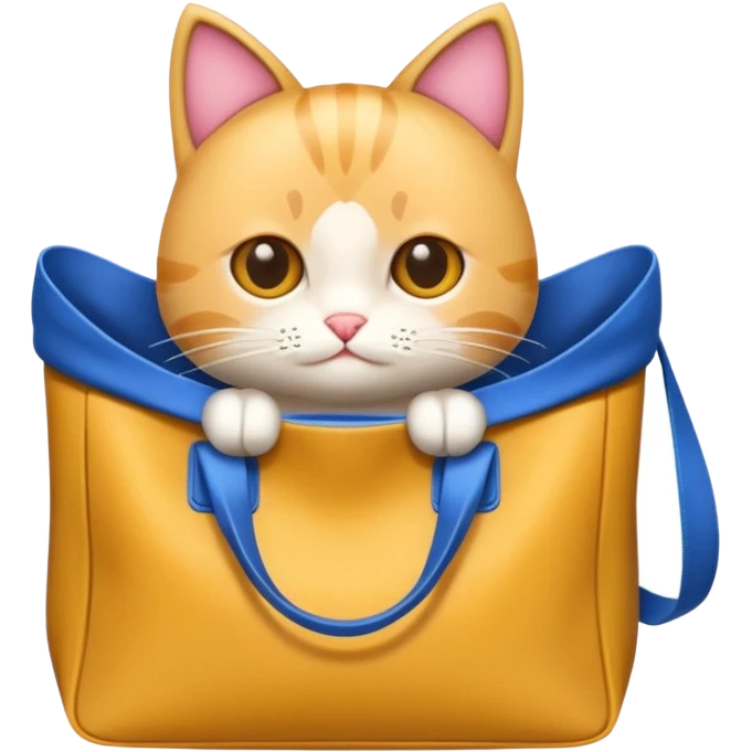 gatito con totebag emoji