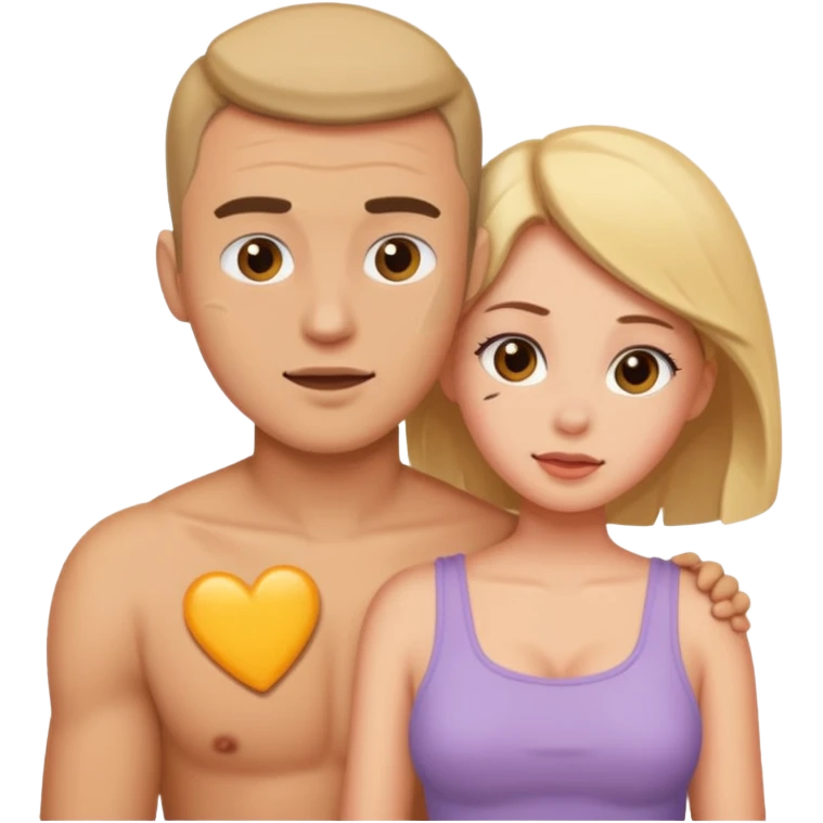 Novio rapado rescatando a su novia emoji