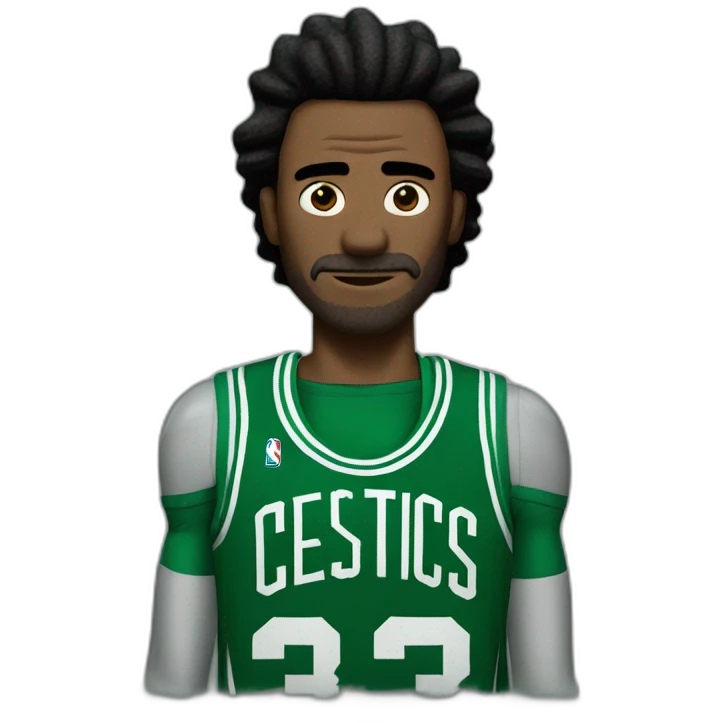 rick sanchez wearing green boston celtics jerssey emoji