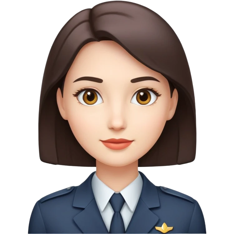AI agent with feminine, human-like facial features, friendly expression emoji