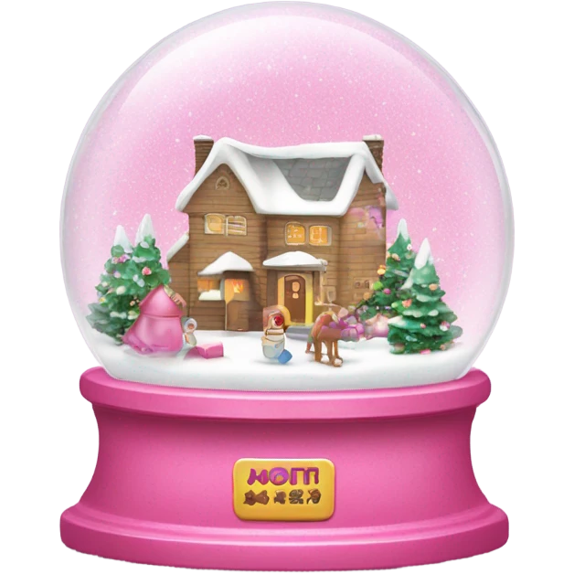 pink snow globe emoji