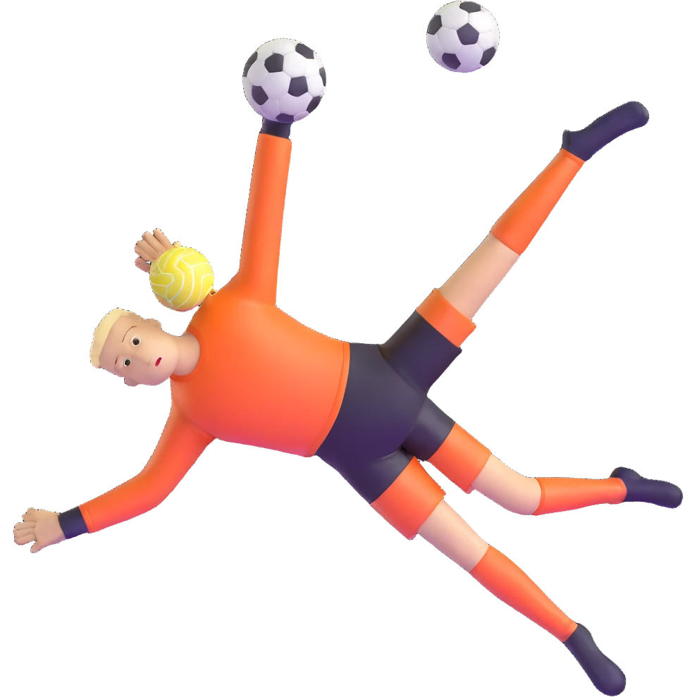 goalkeeper diving to catch soccer ball emoji