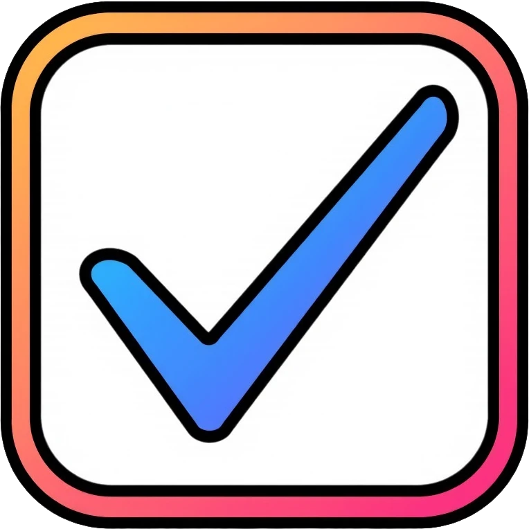 Instagram blue verification checkmark badge emoji