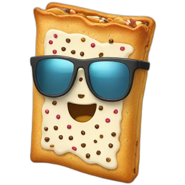 pop tart wearing sunglasses emoji