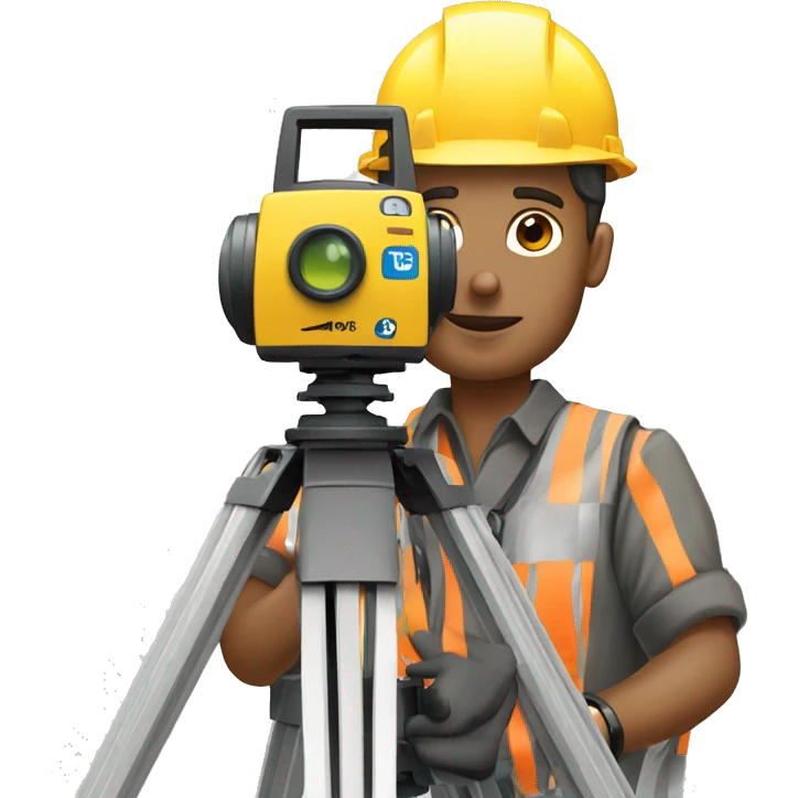 Surveyor with total station  emoji