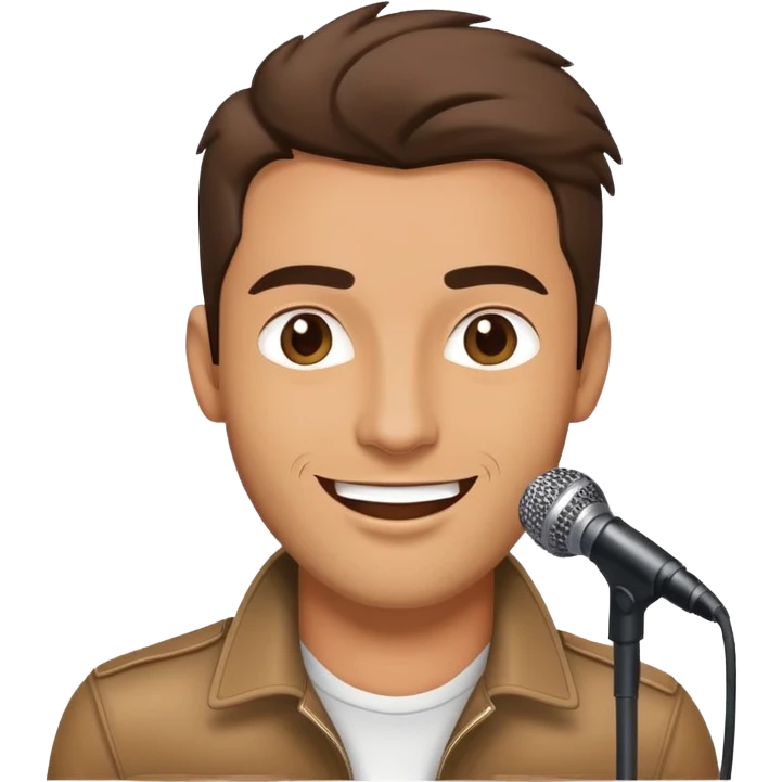 Happy Rock Pop Music Male Singer in his 30s emoji