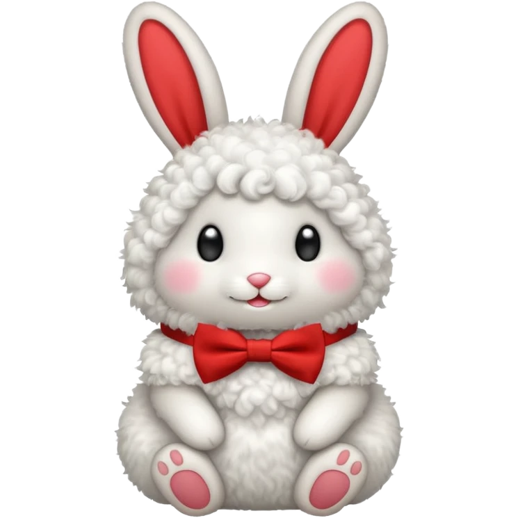 curly bunny with red bowtie emoji
