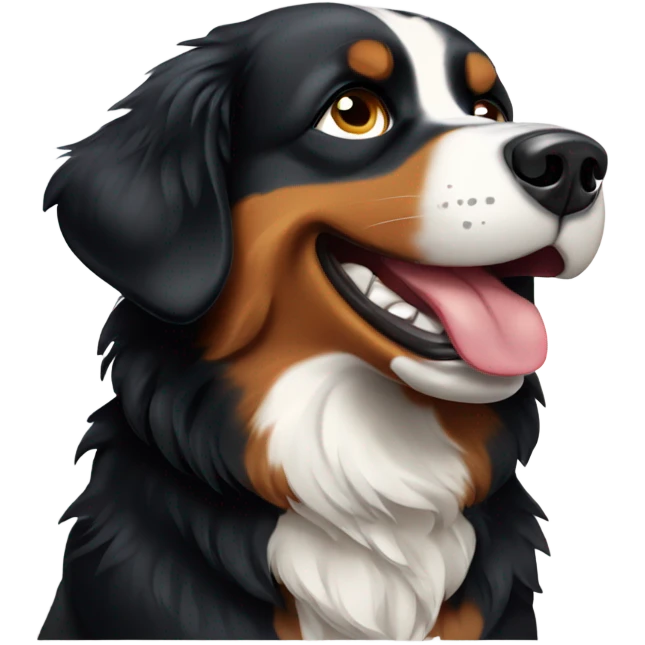 Bernese mountain dog barking emoji