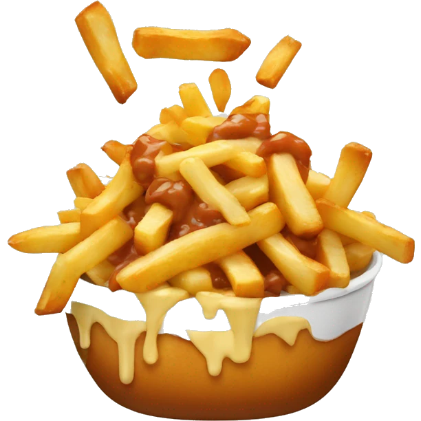 Poutine qui mange une poutine emoji