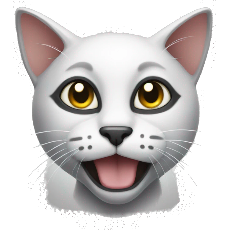 black cat with white win emoji
