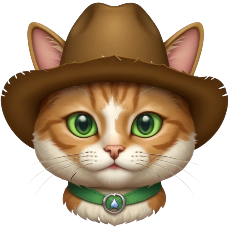 cat wearing a cowboy hat emoji