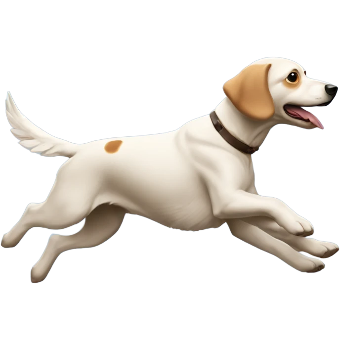 Bird dog chasing geese emoji