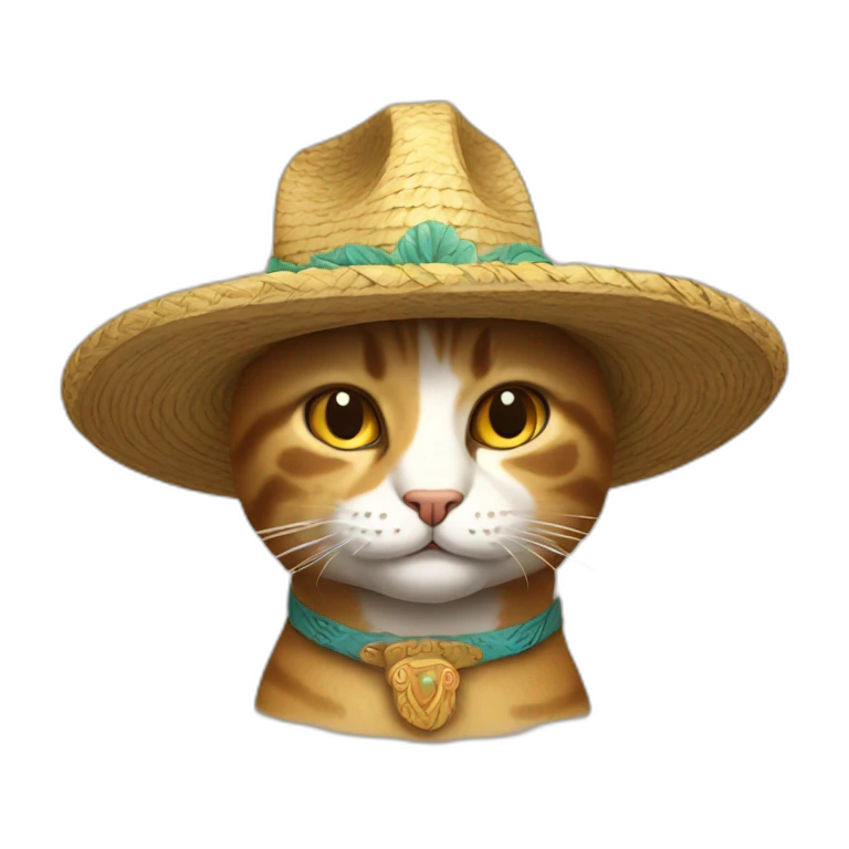 Gato con sombrero emoji