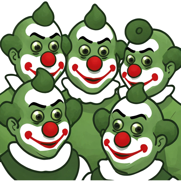 group of scary clowns emoji