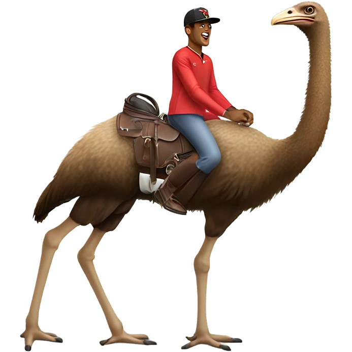 Jameis Winston riding an ostrich emoji