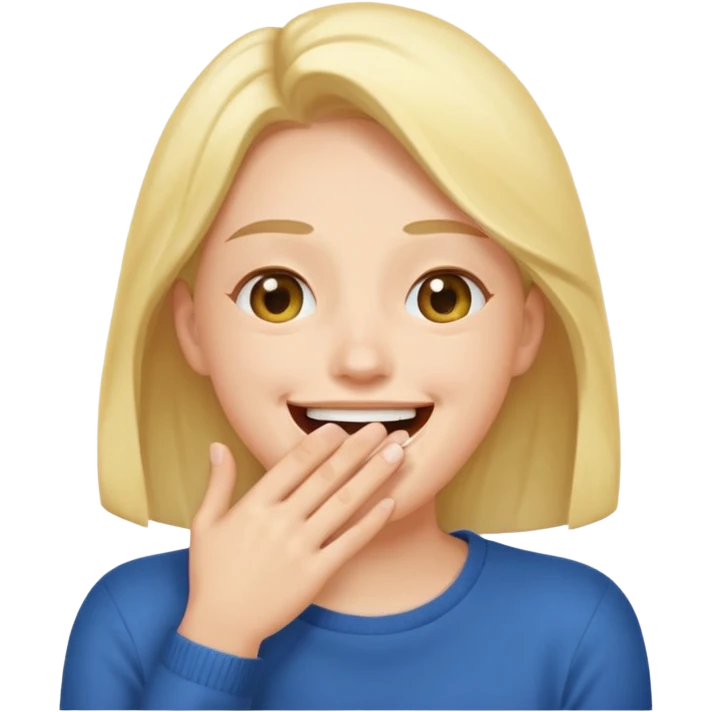 laughing covering mouth  emoji