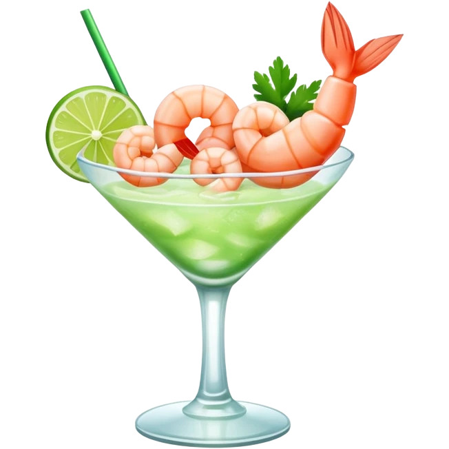 Cóctel de camarón emoji