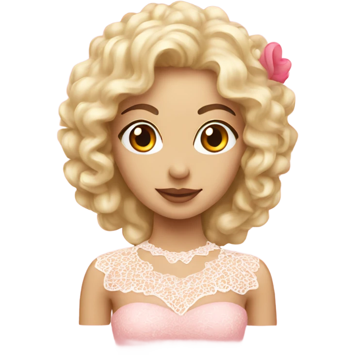 Lace pink valentine  emoji