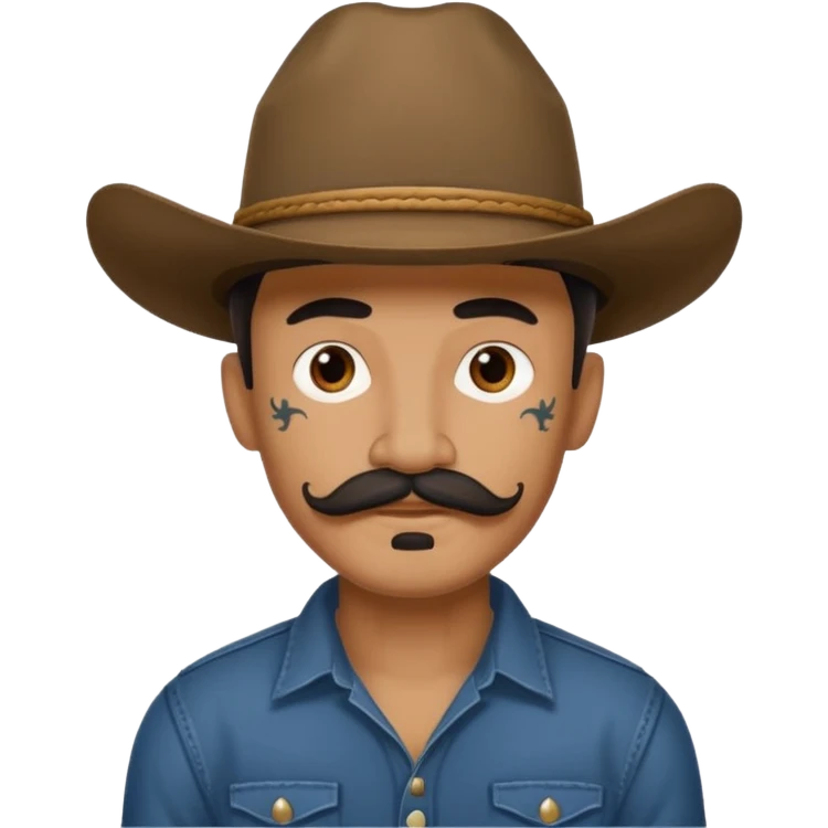 mustached cowboys with tattoos  emoji