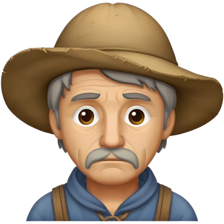 Peasant man sad emoji