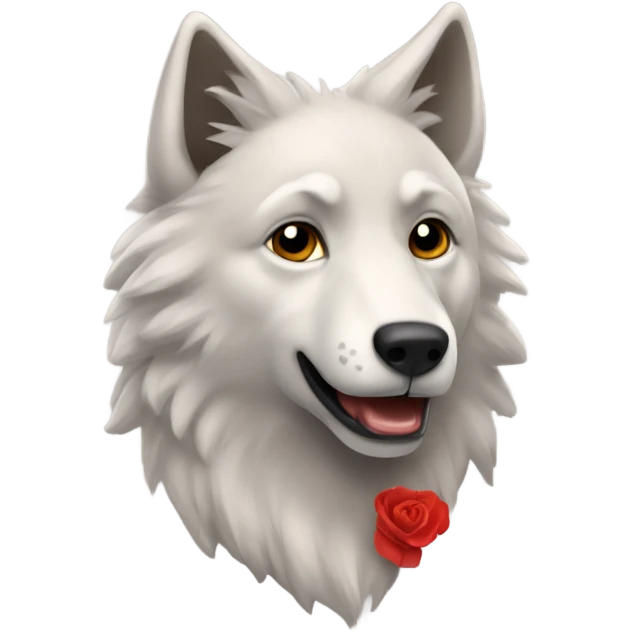 un lobo enamorado de una mariposa  emoji