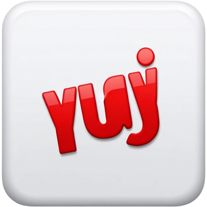 Red square and YAEY in white letters emoji