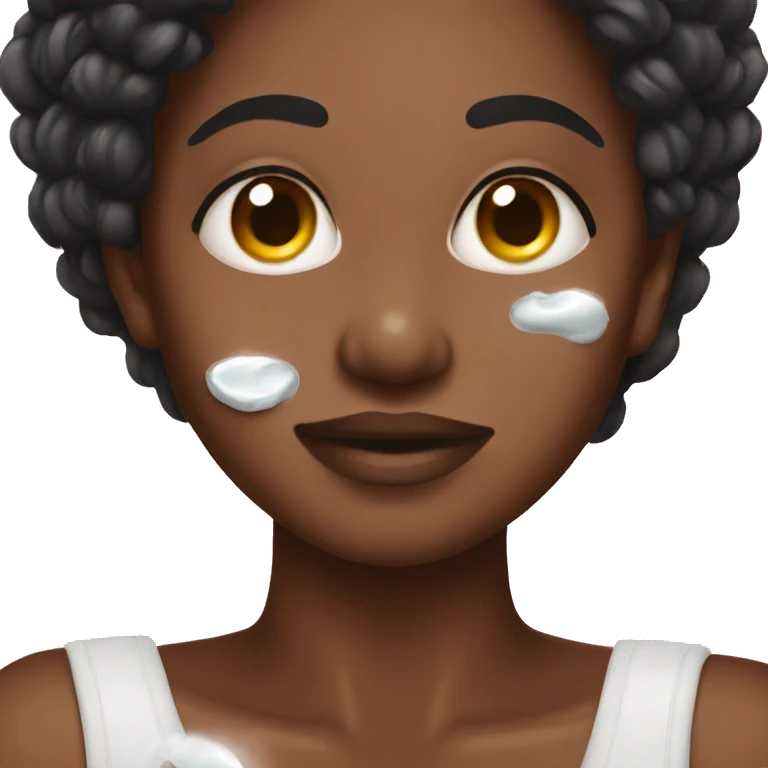 Black doing skin care emoji