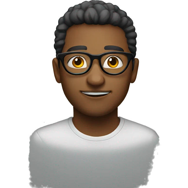 round black glasses emoji