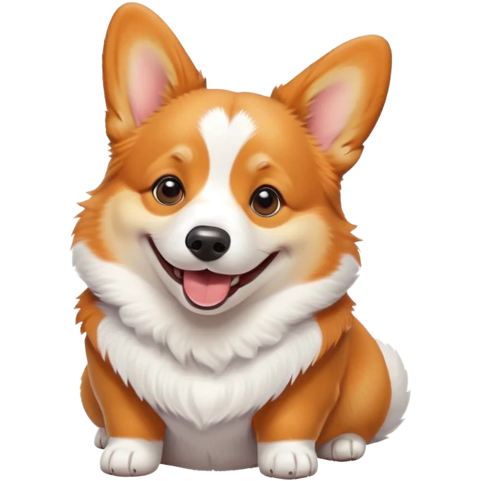 Happy corgi emoji