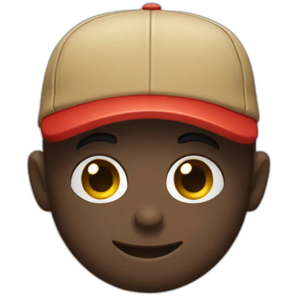Squeezie avec une casquette emoji